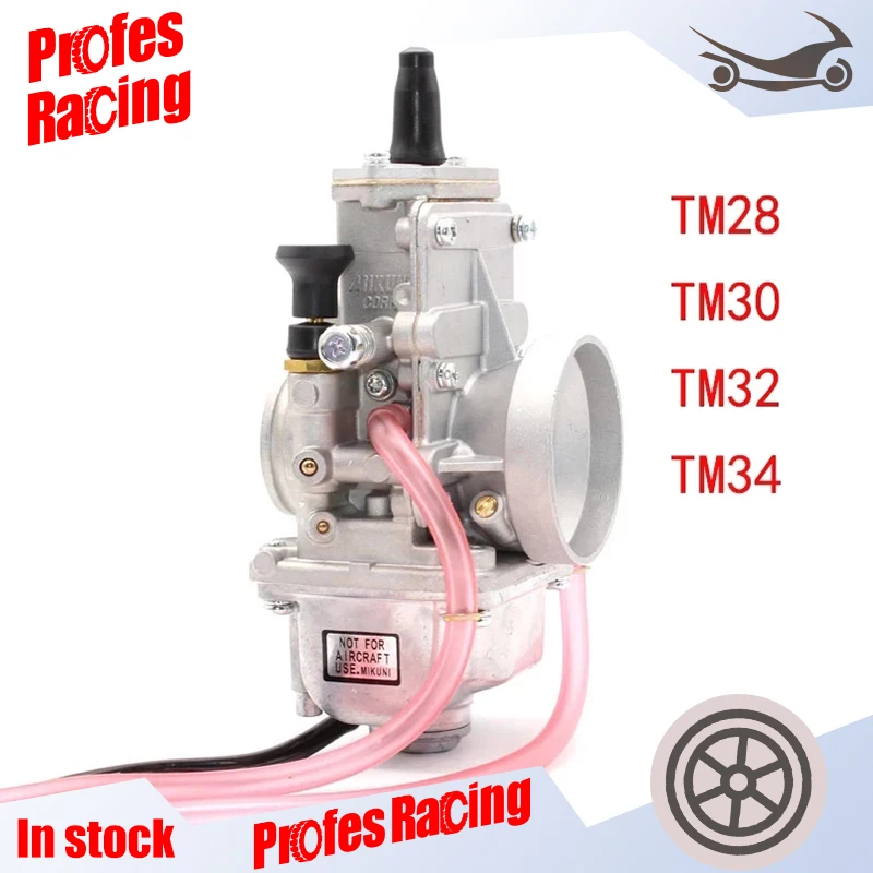 

Carburetor Carb TM24 28 30 32 34 38 Flat Slide 28 30 32 34mm Mikuni Carburador Spigot TM Carbs for Honda CR250 Kawasaki KX125