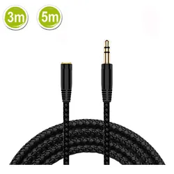 Premium Audio Stereo Extension Cable - 3.5mm Male to Female AUX Cord - 5m