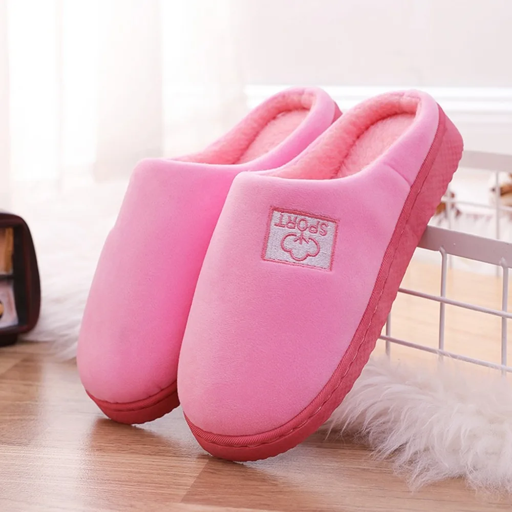 Slippers Women& Man Indoor House plush Soft Cute Cotton Slippers Shoes Non-slip Floor Home Slippers Slides For Bedroom