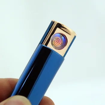 

Drop-down Tungsten Heating Wire Ecectroplat Metal Windproof and Fmaleless Lighter USB Protable Recharging Reuseable Encendedores