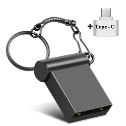 Mini clé USB 2.0 en métal de 3 couleurs, support à mémoire de 32GB, 4GB, 8GB, 16GB, 64GB, disque U 