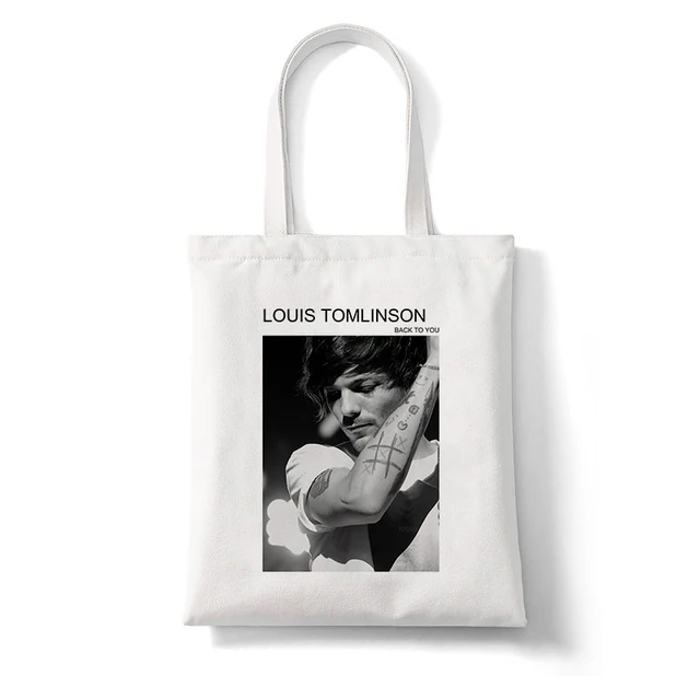 Louis Tomlinson Walls One Direction Shopper Bags Shopping Bag Tote Bag Shoulder Bag Canvas Bags Large Capacity College Handbag X264