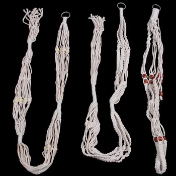 

Macrame Plant Hanger Set Of 5 Indoor Wall Hanging Planter Basket Flower Pot Holder Boho Home Decor