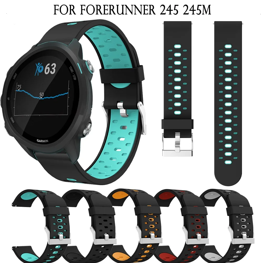 Ремешок силиконовый для наручных часов 20 мм Garmin Vivoactive 3/Forerunner 645/245/245 м браслет Galaxy