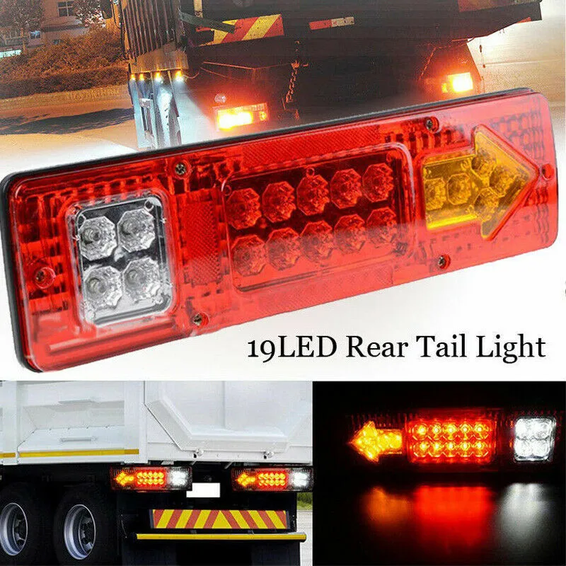 2PCS Trailer Lights LED Indicator Lights Stop Rear Tail Reverse Light Indicator Truck Trailer Lamp DC12V Trailer Rear Light