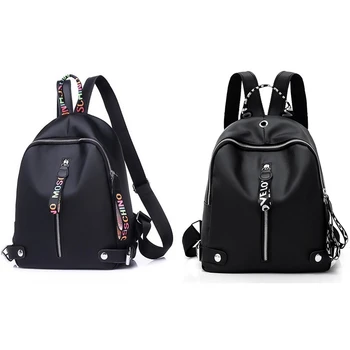 

1 PC Womens Backpack Oxford Cloth Waterproof Double Shoulder Bag Girl Large Capacity Ribbon Bag Summer Vacation Travel Rucksack