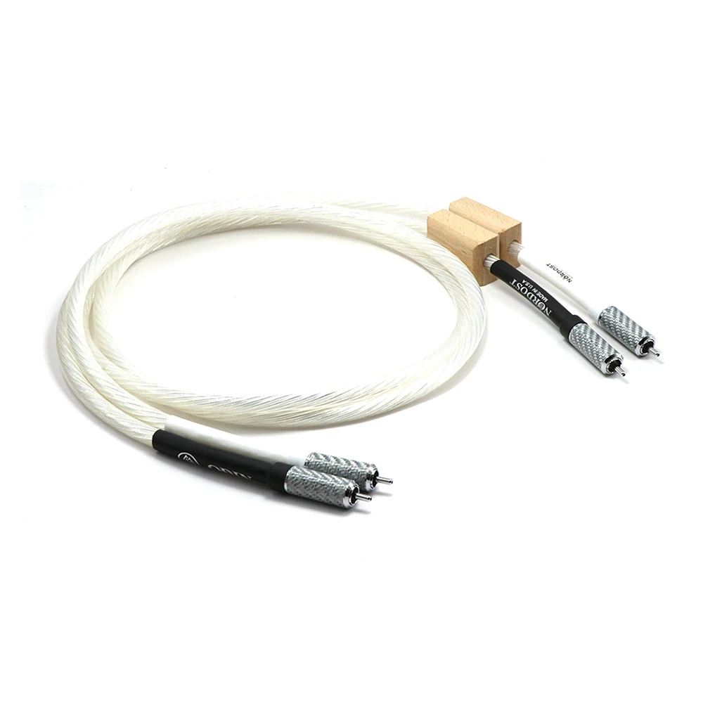 Пара hi fi ссылка Interconnect RCA аудио кабель из углеродного волокна покрытого родием