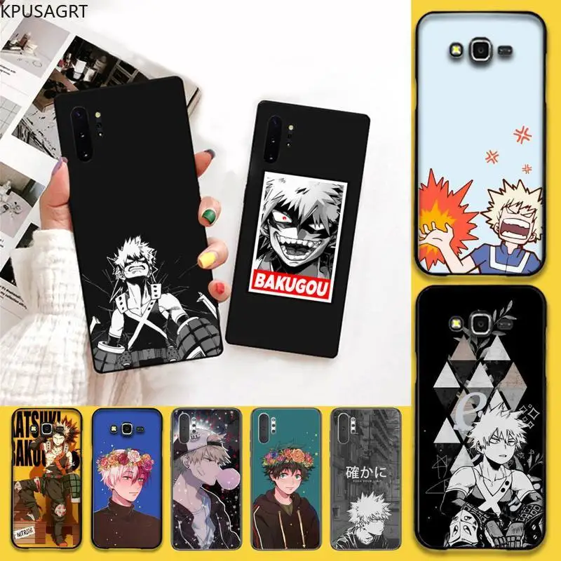KPUSAGRT аниме Katsuki Bakugou черный чехол для мобильного телефона Samsung Note 7 8 9 10 Lite Plus Galaxy J7 J8