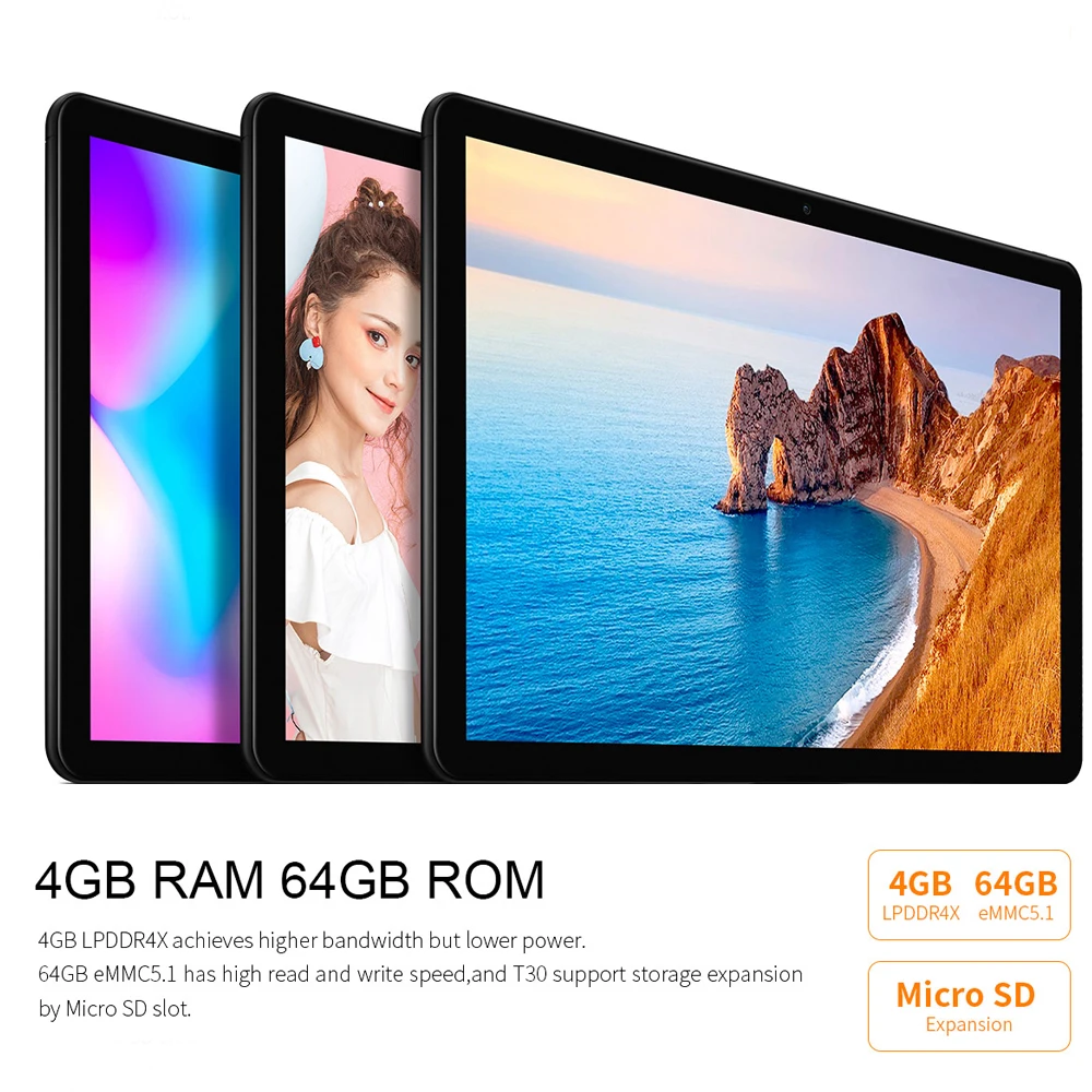 Планшет Teclast T30 на Android 9 0 10 1 дюйма 4 + 64 ГБ 8000 мАч|Планшеты| |