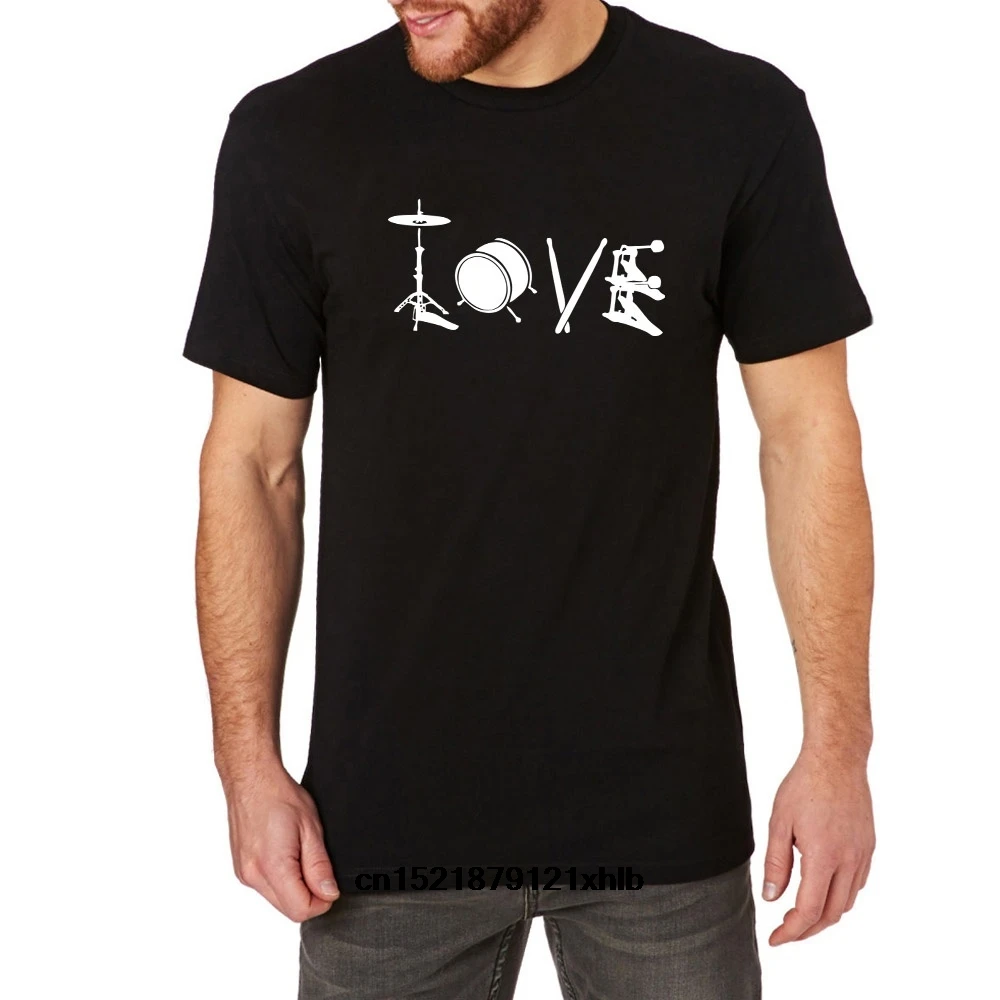 Мужская футболка s Love Drum Drummer Tee забавная новинка wo men|Футболки| |
