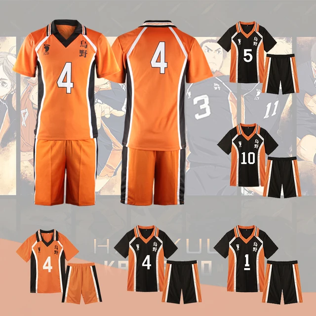 Novo anime haikyuu! Karasuno alta escola volei bola clube jérsei hinata  syouyou/kageyama tobio cosplay traje uniforme sportwear - AliExpress