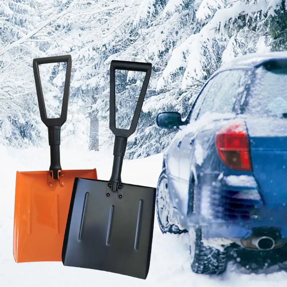 

Portable Snow Shovel Folding Snow Removing Shovel Deicer Spade Deicing Cleaning Scraping Tool for Outdoors Emergency