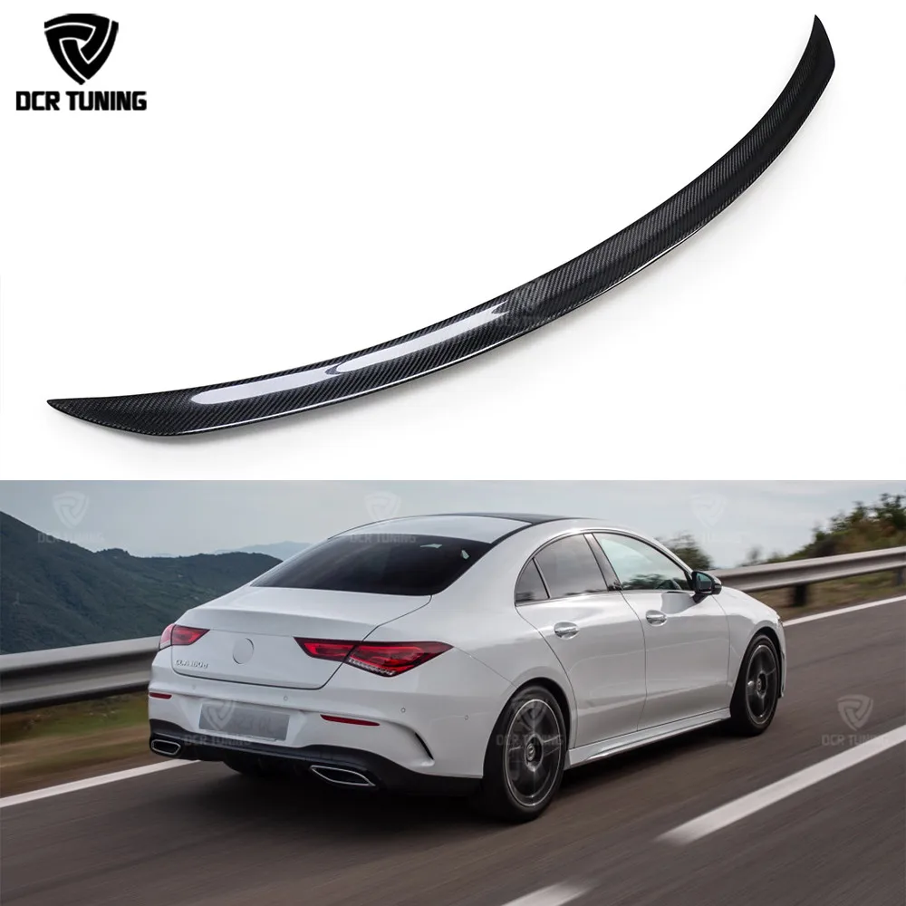 For Mercedes Cla Spoiler Cla45 W118 C118 Sedan Carbon Fiber Rear Trunk Wings Spoiler Cla 180 200 2019 2020 Up Spoilers Wings Aliexpress