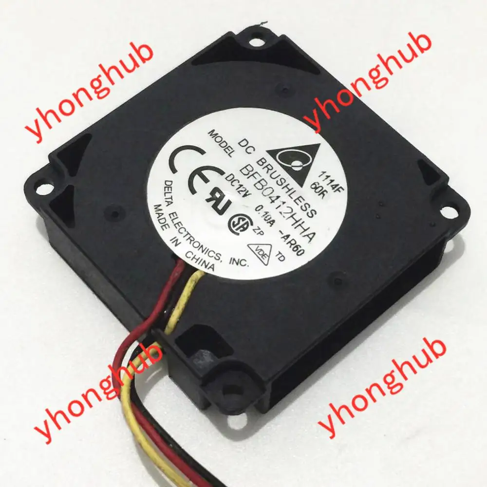 

Delta Electronics BFB0412HHA DC 12V 0.10A 40x40x10mm 3-wire Server Cooling Fan