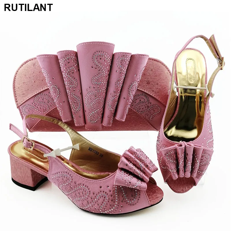 

Italian Designer Shoes and Bags Matching Set Ladies Sandals with Heels African Wedding Italian Shoe and Bag Sets Ladies Elegant