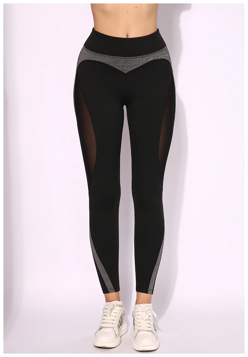 Andzhelika/высококачественные сетчатые обтягивающие спортивные штаны для бега, женские штаны для йоги капри, фитнес-спортивные Леггинсы