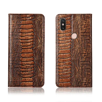 

Ostrich foot pattern genuine leahther phone bag for Xiaomi Mi MAX 3 magnetic phone case for Xiaomi Mi MAX 2 flip cover funda