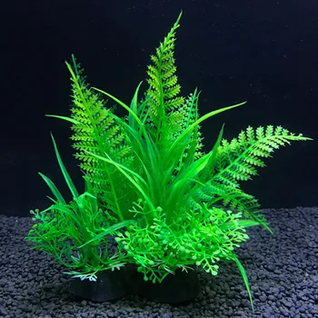 12 Kinds Artificial Aquarium Decor Plants Water Weeds Ornament Aquatic Plant Fish Tank Grass Decoration Accessories 14cm 1