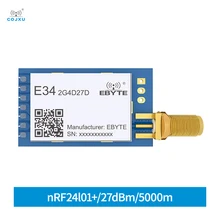 

E34-2G4D27D nRF24L01+ rf Module UART Full Duplex 2.4GHz 27dBm Long Range 5km Wireless Transceiver Receiver SMA-K Antenna DIP