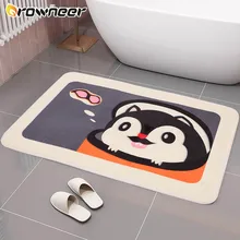 Flocking Bath Mat Cute Non-Slip Living Room Carpet Soft And Absorbent Floormat Kitchen bathroom machine washable 40x60/50*80cm
