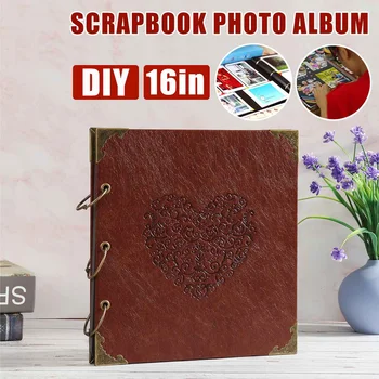 

16 Inch Scrapbook Photo Album Leather Material DIY Memory Photo Album For Valentines Day Wedding Birthday Anniversary Gifts