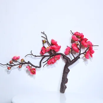 

Artificial flower Cherry Spring Plum Peach Blossom Branch Silk Flower Tree Flower bud For Wedding Party Decors