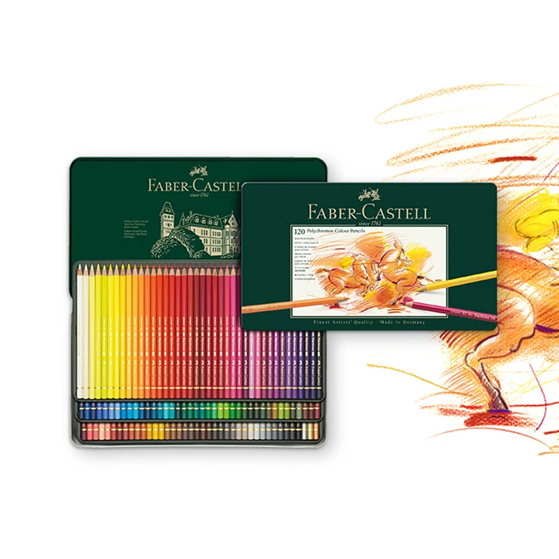 Faber－castell Polychromos Artists' Pencil Single Color, Thick 3.8 Mm Lead,  Soft, Vibrant Colour Laydown, Wasserfest - Wooden Colored Pencils -  AliExpress