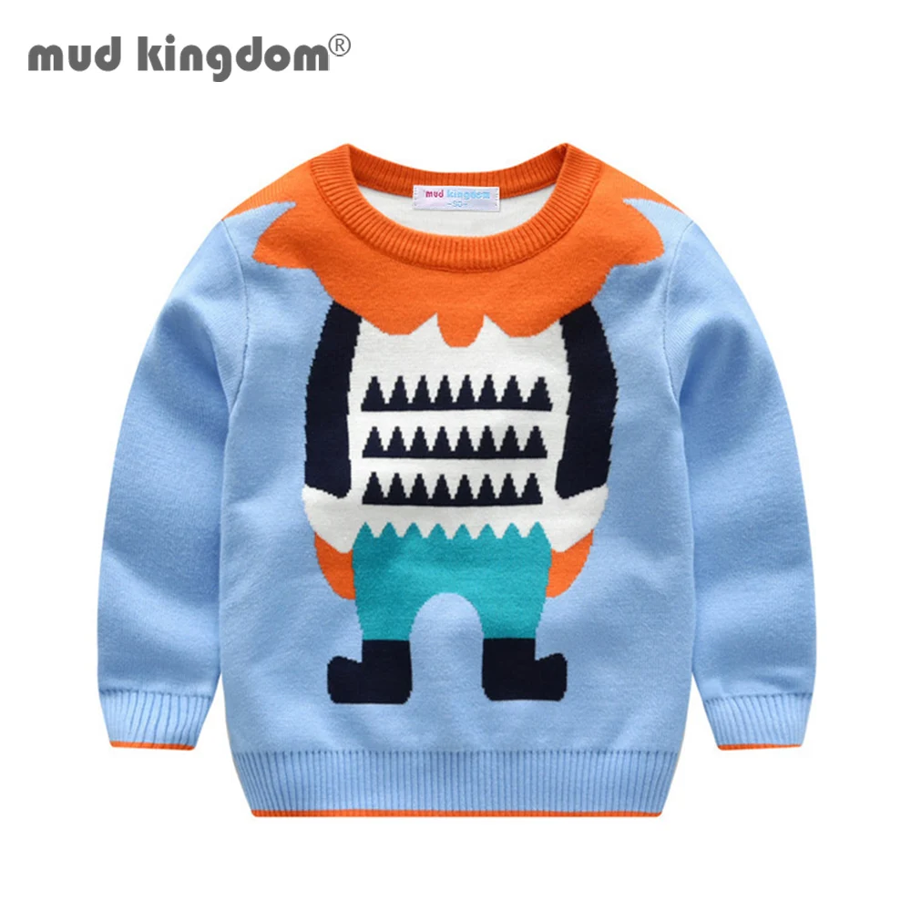 Mudkingdom/свитера для маленьких мальчиков Пуловер с принтом маленького льва Милые