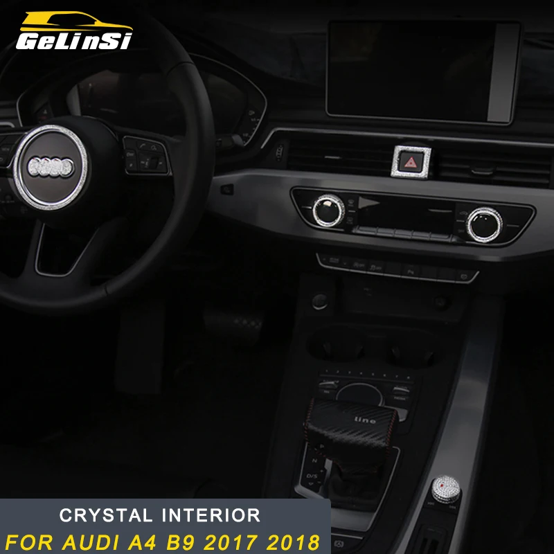 Gelinsi для Audi A4 A5 S4 S5 B9 2017 2018 автомобильный Кристалл регулятор громкости рулевое