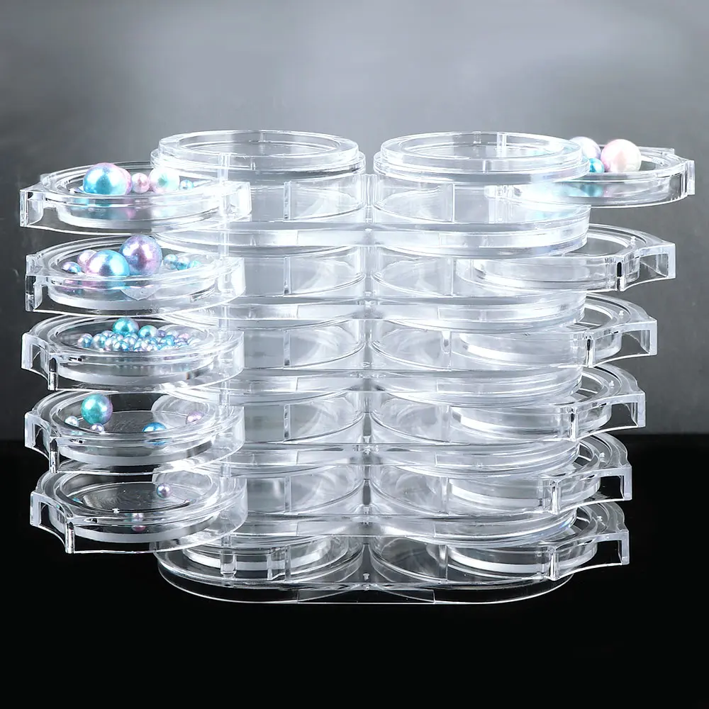 1 шт. 12 Маникюр для ногтей сетка художественная коробка для стразов прозрачные акриловые вращающиеся украшения кейс диспалия коробка для хранения Контейнер