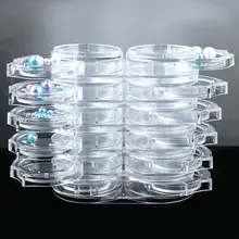 1 шт. 12 Маникюр для ногтей сетка художественная коробка для стразов прозрачные акриловые вращающиеся украшения кейс диспалия коробка для хранения Контейнер