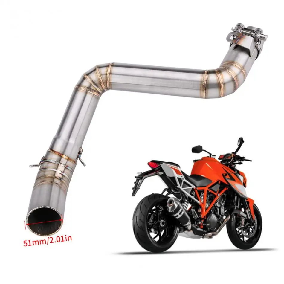 Для KTM Duke 390 2013 полная выхлопная система мотоцикла вентиляционная средняя труба соединительные аксессуары для двигателя