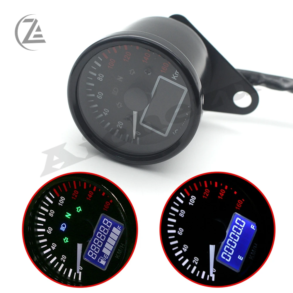 Универсальный цифровой с ЖК-дисплем для мотоцикла Скорость ometer одометром Techometer