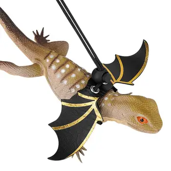 

Lizard Leather Harness Leash Reptile Adjustable Collar Safety Lead Rope Lizard Wings Clothes Harness Small Pet Supplies