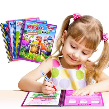 

Magic Water Drawing Book Painting Doodle With Magic Pen Paint Drawing Board Cardboard Paper Kids Toy For Children