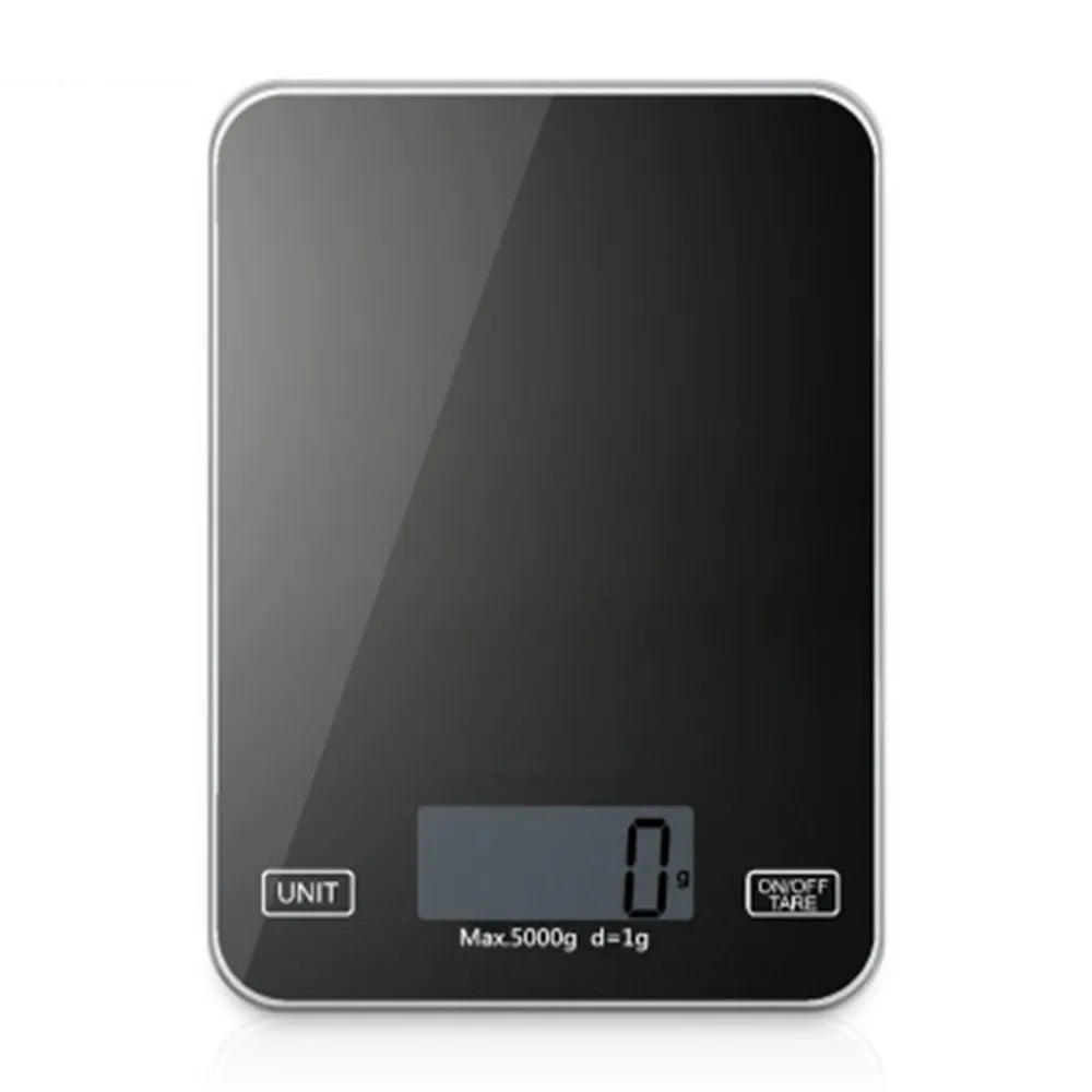 Кухонные весы для выпечки, мини, компактные, 5 кг/1 г, кухонные электронные весы, домашние стеклянные кухонные весы, черные, Tgk-001