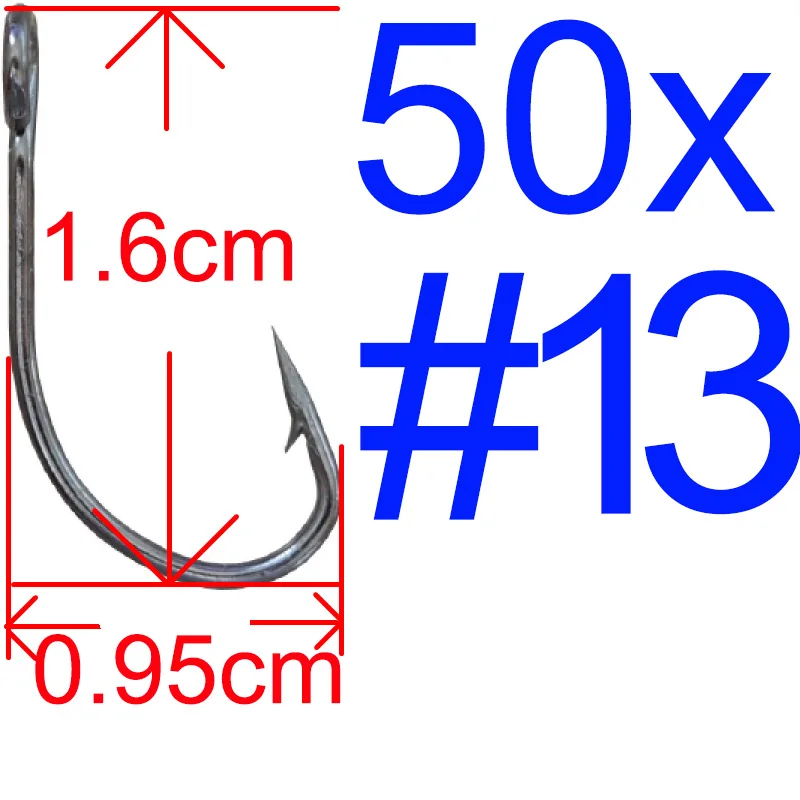 20 / 50 / 100pcs Big Eyelet fishing hook Crank hook Barbed fishhook fishing  tackle fish hook single Hook for fishing lure