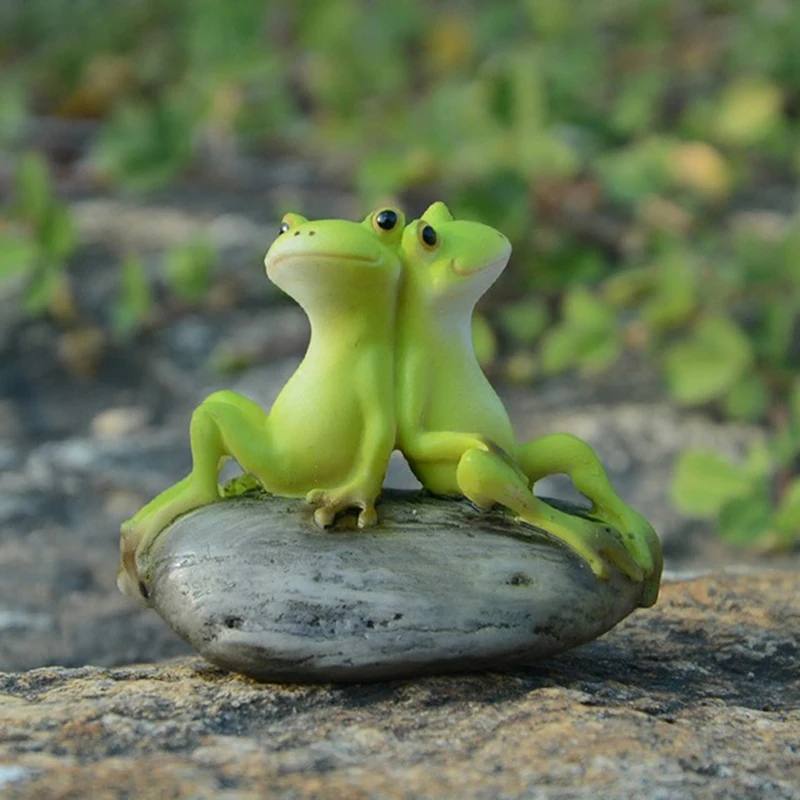 Animal Frog Fairy Garden Figurines Miniature Landscape Home Decoration Accessories Birthday Gift Souvenirs Decor