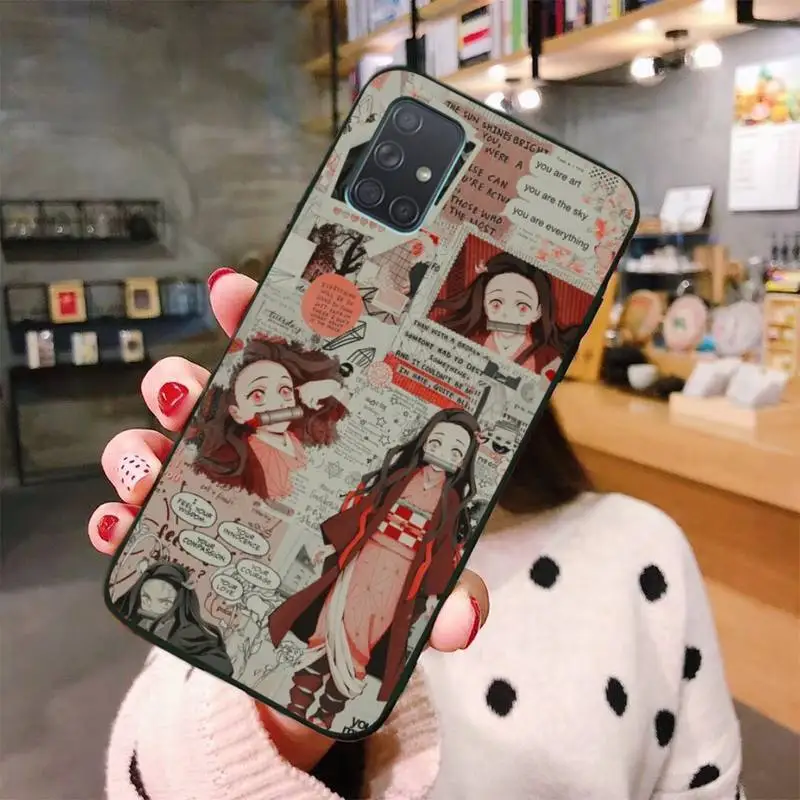 Жесткий чехол для Samsung Galaxy A01 A11 A31 A81 A10 A20 A30 A40 A50 A70 A80 A71 A91 A51 с аниме рассекающим