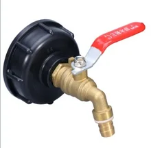 

2022NEW S60X6 Thread IBC tank adapter Alloy Brass Tap 1/2'' 3/4'' Replacement Valve Fitting Parts For Home Garden Water