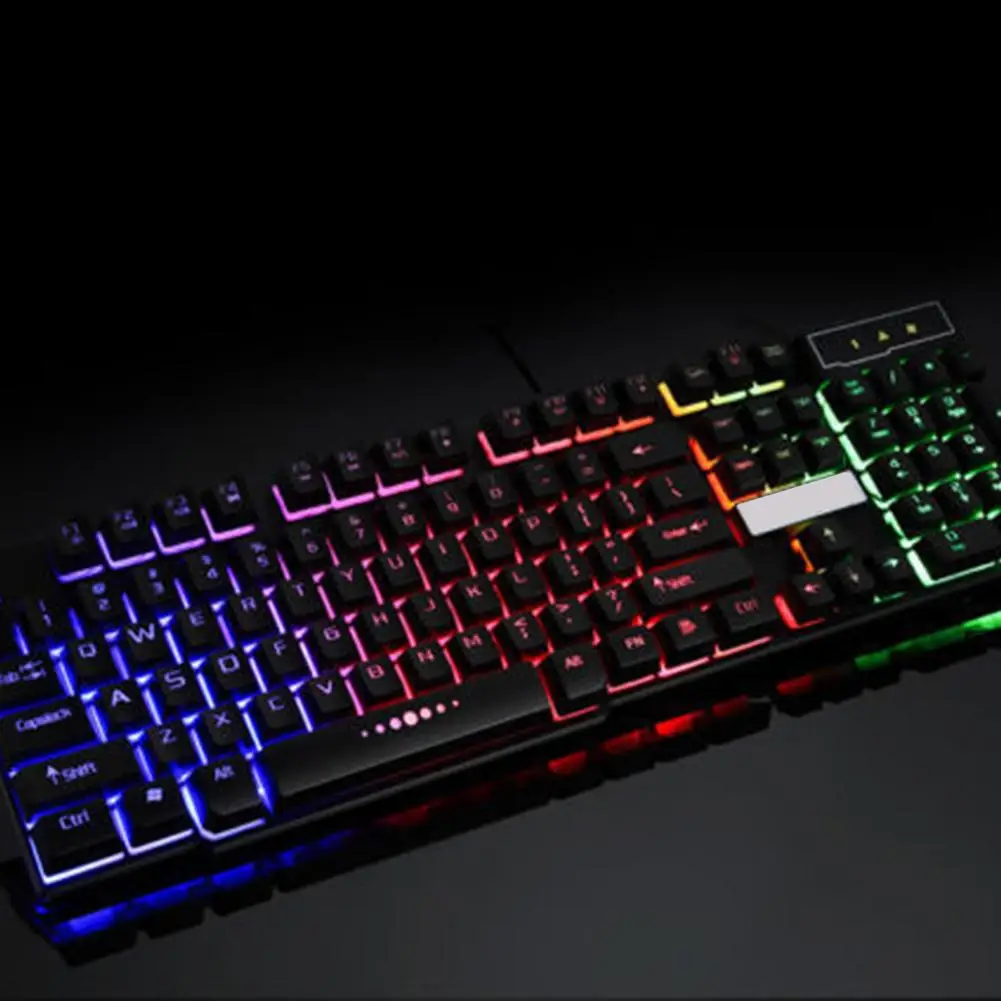 

Hot Sale 104 Keys Colorful LED Mechanical Keyboard LED Illuminated Backlit USB Wired Desktop Gaming Keyboard