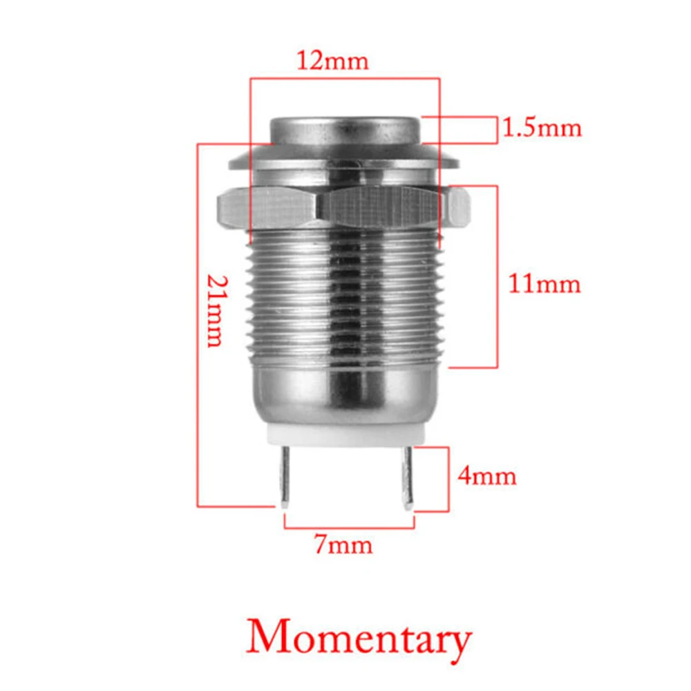 Silver Momentary 12mm Replacement Waterproof Accessories Stainless Steel