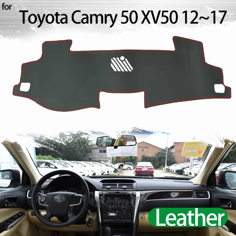 

Leather Dashmat Dashboard Cover Pad Dash Mat Carpet Car-Styling accessories for Toyota Camry 50 XV50 2012~2017