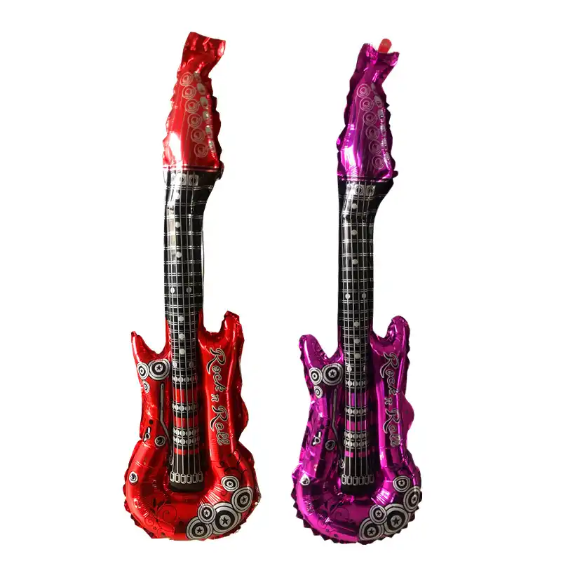 pink inflatable guitar