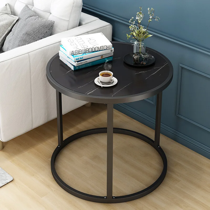  Creative multi-function side table living room small tea table sofa corner iron frame sqaure round 