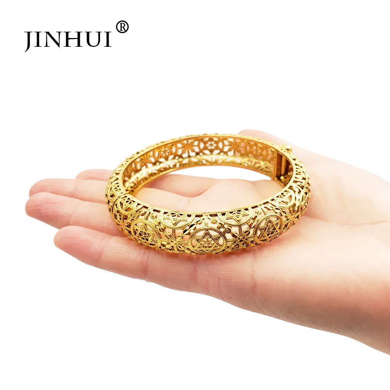 Jin Hui новые модные женские роскошные золотые ювелирные изделия Регулируемые браслеты в эфиопском африканском стиле женский браслет в дубайском стиле вечерние свадебные подарки