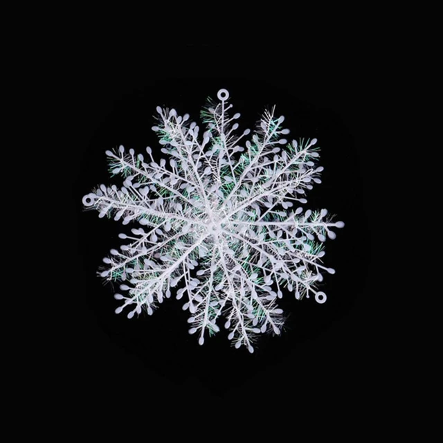 12pcs Plastic Snowflakes Fake Snow Flake Artificial Snow DIY Handmade Crafts  Christmas Trees Ornaments Decorations for Home - AliExpress
