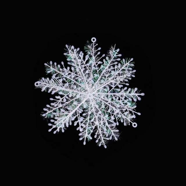 18 Snowflake Artificial Snow  Plastic Christmas Decorations - 18 Plastic  White - Aliexpress