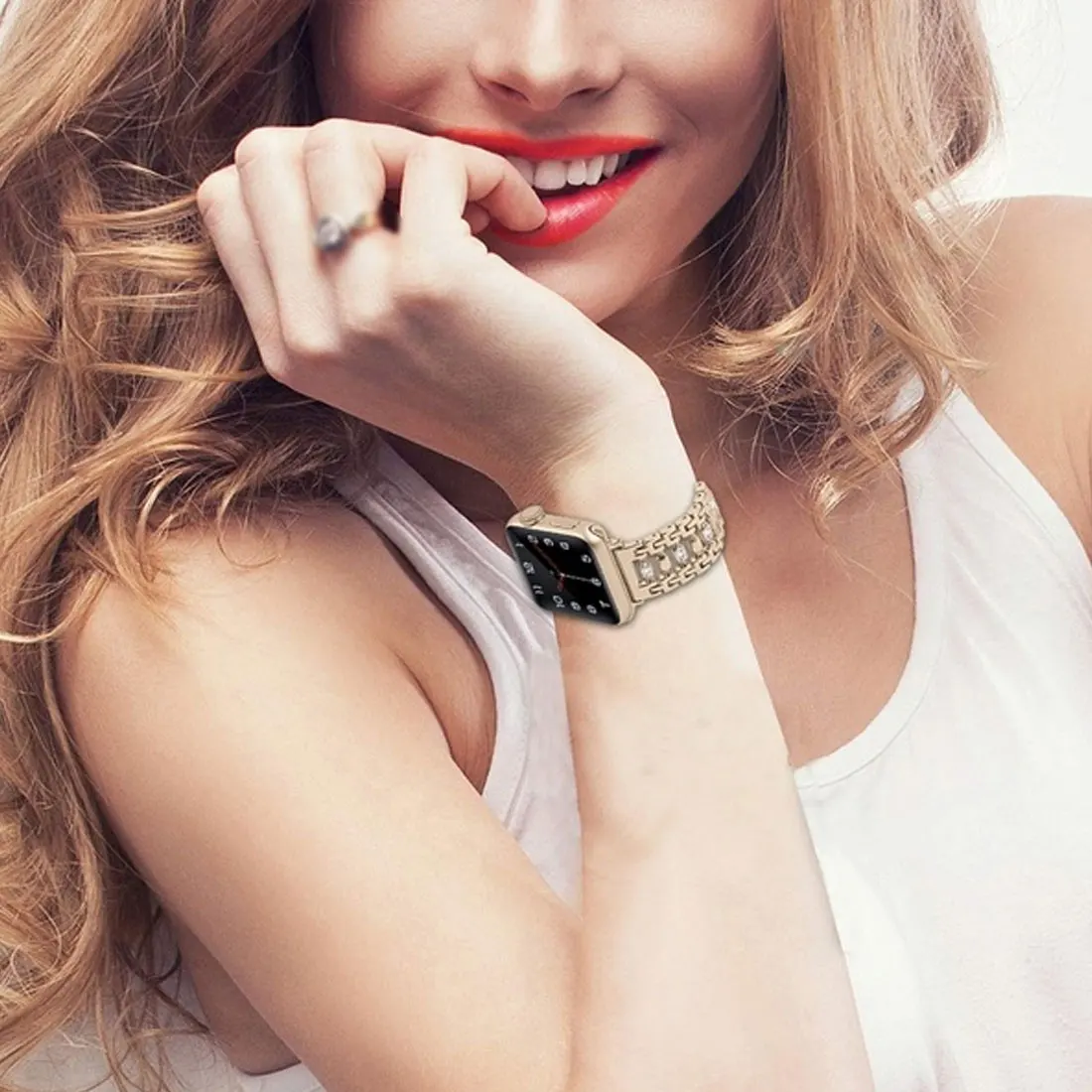 Нержавеющая сталь Для женщин bling Ремешок для apple watch, ремешок 38 мм/40 мм/42 мм/44 мм браслет регулируемый ремешок для apple watch 4/3/2/1 ремешок