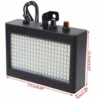 

Free shipping LED 180 strobe light with white and RGB color for disco dj pub wedding party stage LED flash light sound control